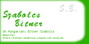 szabolcs bitner business card